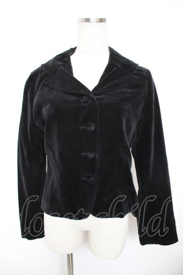 画像1: Emily Temple cute / 別珍ジャケット  黒 Y-25-12-23-085-ET-JA-SZ-ZY (1)