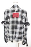 画像2: ALGONQUINS / チェックジャケット  黒×白 Y-25-12-23-088-AL-JA-SZ-ZY (2)