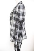 画像4: ALGONQUINS / チェックジャケット  黒×白 Y-25-12-23-088-AL-JA-SZ-ZY (4)