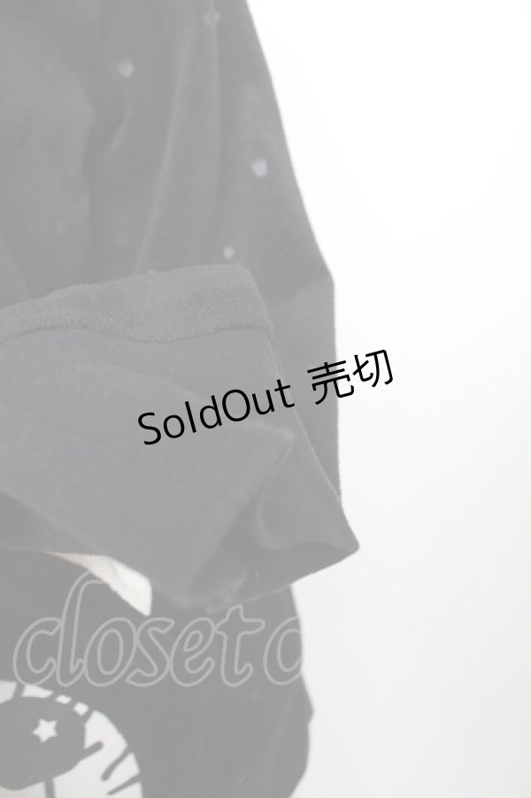 画像4: HANGRY&ANGRY / お顔ポケットドットフリースパーカー  黒 Y-25-12-23-089-HN-TO-SZ-ZY (4)