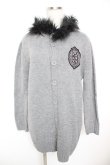 画像1: ALGONQUINS / ワッペン付きファーニットカーディガン F グレー Y-25-12-23-090-AL-TO-SZ-ZY (1)