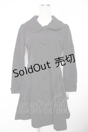 画像: Secret Honey / バッスルスプリングコート 2 黒 Y-25-12-23-093-CA-JA-SZ-ZY