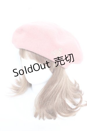 画像: Jane Marple / ロゴエンブレムウールベレー  ピンク Y-25-12-23-010-JM-AC-SZ-ZY