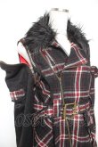 画像3: ALGONQUINS / ファー襟タータンライダースジャケット F 黒 Y-25-12-23-094-AL-JA-SZ-ZY (3)