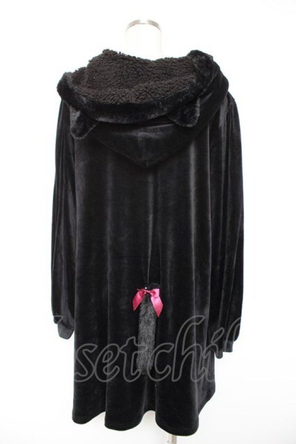 画像2: Amavel / ふわふわこねこのAラインワンピース F ブラック Y-25-12-23-099-CA-OP-SZ-ZY (2)