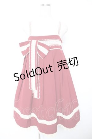 画像: Cha Cha / Love and Death 袴風ロングジャンパースカート M エンジ Y-25-12-23-103-LO-OP-SZ-ZI