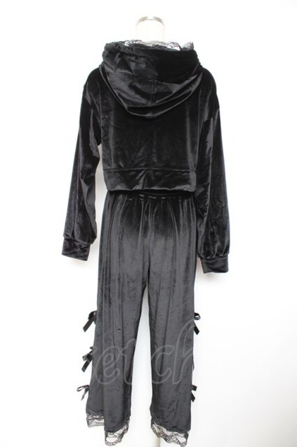 画像2: Hauls / お嬢ベロアセットアップ F 黒 Y-25-12-23-104-LO-OP-SZ-ZY (2)