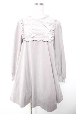 画像: LIZ LISA / ベロアワンピース  グレー Y-25-12-23-105-LO-OP-AS-ZY