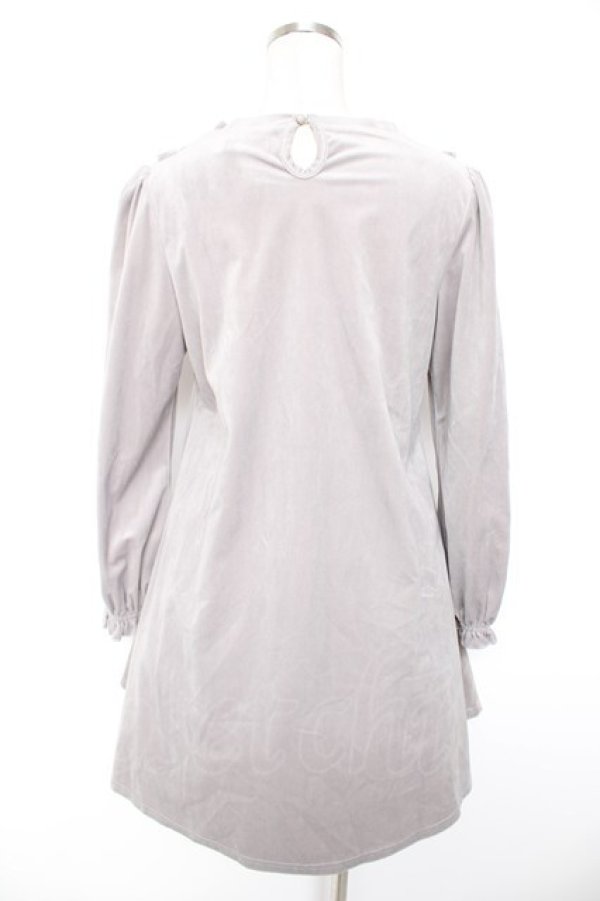 画像2: LIZ LISA / ベロアワンピース  グレー Y-25-12-23-105-LO-OP-AS-ZY (2)