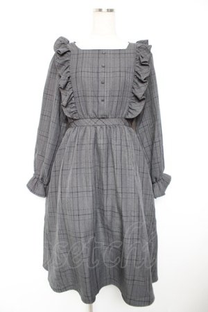 画像: m petit by misako / チェックワンピース M 中灰 Y-25-12-23-107-LO-OP-SZ-ZY