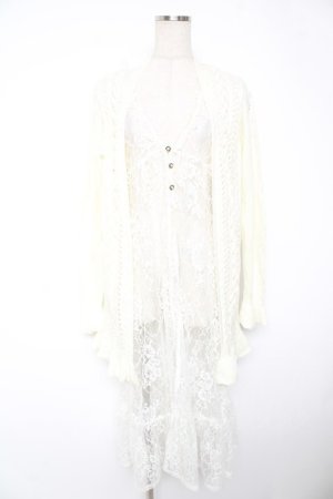 画像: axes femme / レイヤード風デザインカーディガン M 白 Y-25-12-23-111-AX-TO-SZ-ZY