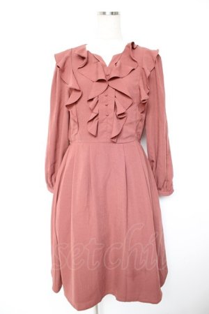 画像: axes femme / フリルワンピース  ピンク Y-25-12-23-117-AX-OP-SZ-ZS