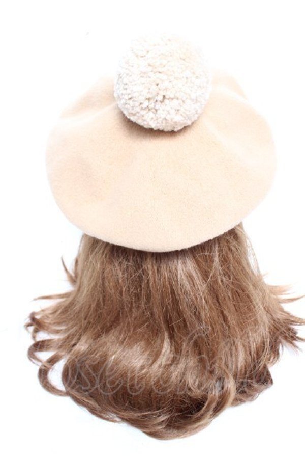 画像3: Jane Marple / HATポンポンベレー - ベージュ Y-25-12-23-011-JM-AC-SZ-ZY (3)