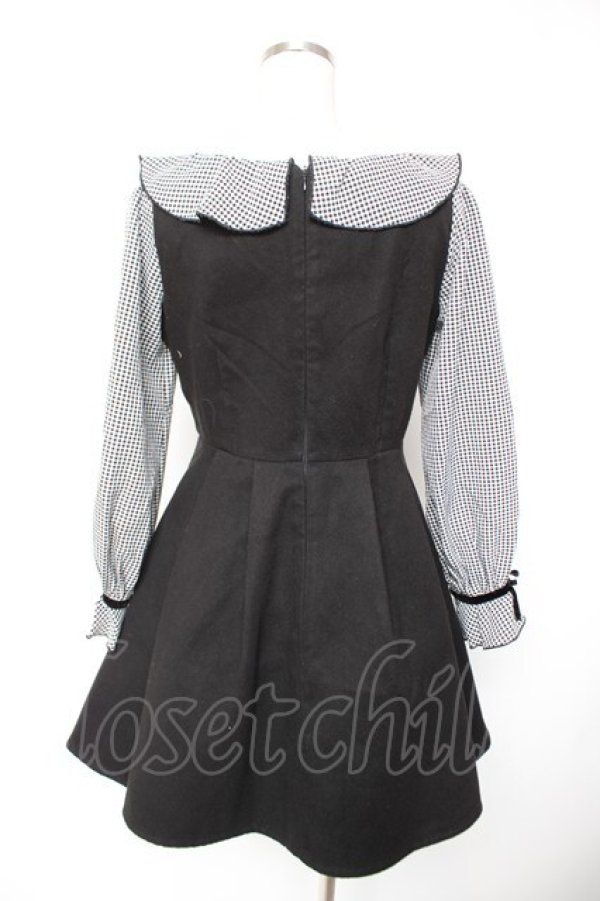 画像2: evelyn / フリルカラーワンピース  黒 Y-25-12-23-118-LO-OP-SZ-ZY (2)