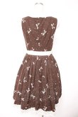 画像2: KATHARSIS / リボン柄ワンピース  茶 Y-25-12-23-120-LO-OP-SZ-ZY (2)