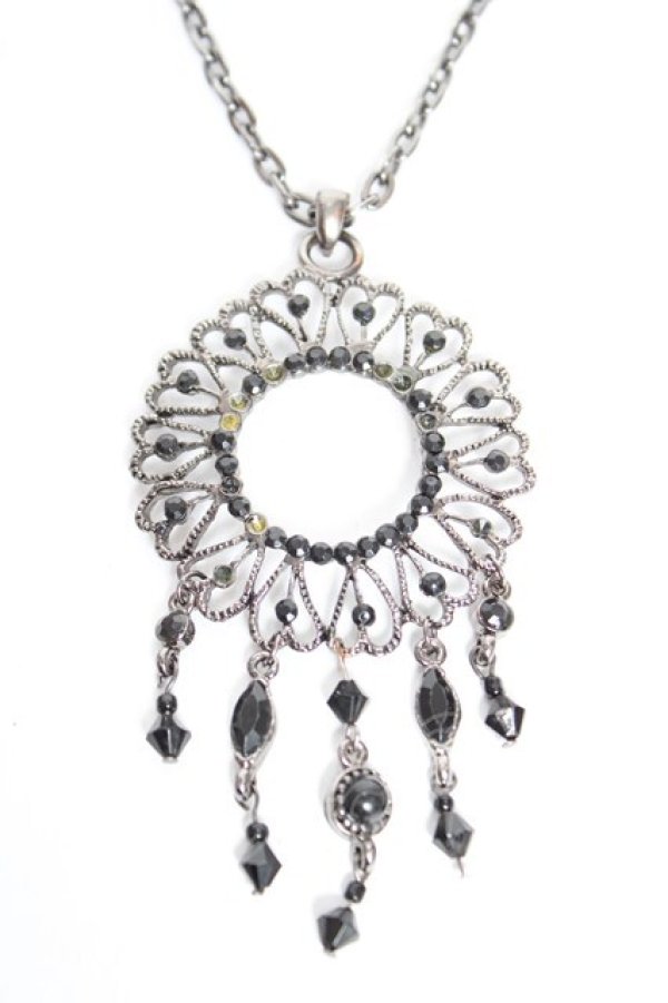 画像1: GOTH / ドリームキャッチャーモチーフネックレス  黒 Y-25-12-23-002-GO-AC-SZ-ZY (1)