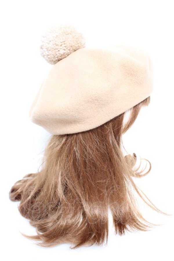 画像4: Jane Marple / HATポンポンベレー - ベージュ Y-25-12-23-011-JM-AC-SZ-ZY (4)