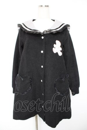 画像: Ank Rouge / くまボアアップリケAラインセーラーブルゾンコート M 黒 Y-25-12-23-125-CA-CO-SZ-ZY