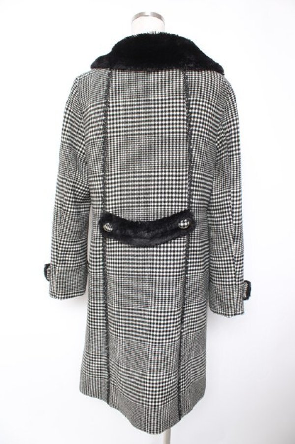 画像2: axes femme / ファー襟コート  黒 Y-25-12-23-134-AX-CO-SZ-ZY (2)