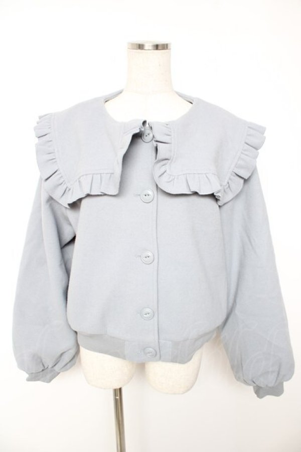 画像1: merry jenny / フリルセーラーブルゾン F アイスブルー Y-25-12-23-135-LO-CO-SZ-ZY (1)