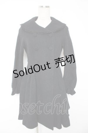 画像: LODISPOTTO / リボン衿フレアーコート M 黒 Y-25-12-23-138-LO-CO-SZ-ZY