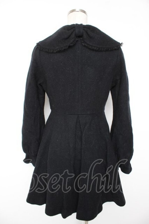 画像2: LODISPOTTO / リボン衿フレアーコート M 黒 Y-25-12-23-138-LO-CO-SZ-ZY (2)