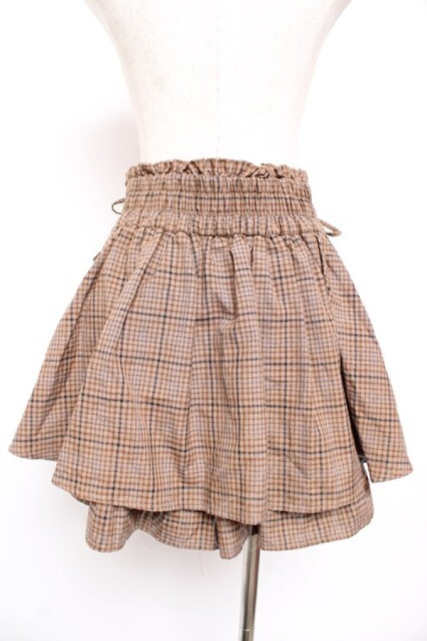 画像2: axes femme POETIQUE / レースアップデザインスカパン M ブラウン Y-25-12-23-141-AX-PA-SZ-ZY (2)