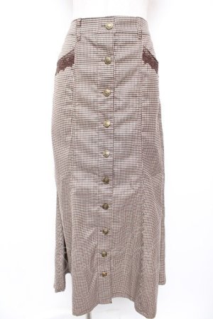 画像: axes femme / センターボタンマーメイドスカート  茶 Y-25-12-23-144-AX-PA-SZ-ZY