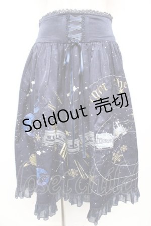 画像: LeMiroie / Night on the Galactic Railroadスカート L ネイビー Y-25-12-23-146-LO-SK-SZ-ZI