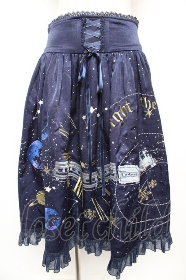 画像1: LeMiroie / Night on the Galactic Railroadスカート L ネイビー Y-25-12-23-146-LO-SK-SZ-ZY (1)
