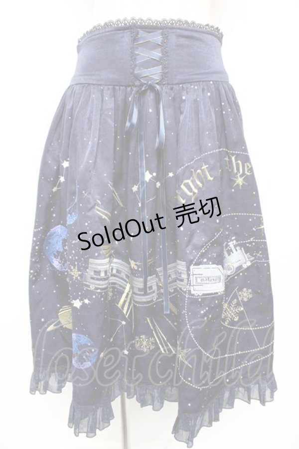 画像1: LeMiroie / Night on the Galactic Railroadスカート L ネイビー Y-25-12-23-146-LO-SK-SZ-ZI (1)