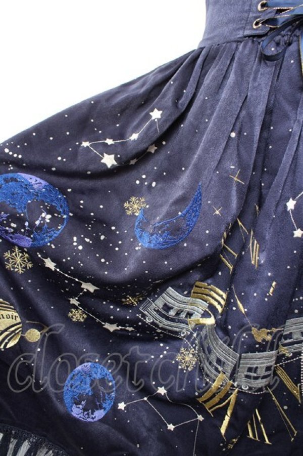 画像3: LeMiroie / Night on the Galactic Railroadスカート L ネイビー Y-25-12-23-146-LO-SK-SZ-ZY (3)