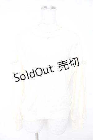 画像: axes femme / 胸元ビジューニット M 生成り Y-25-12-23-014-AX-TO-SZ-ZY