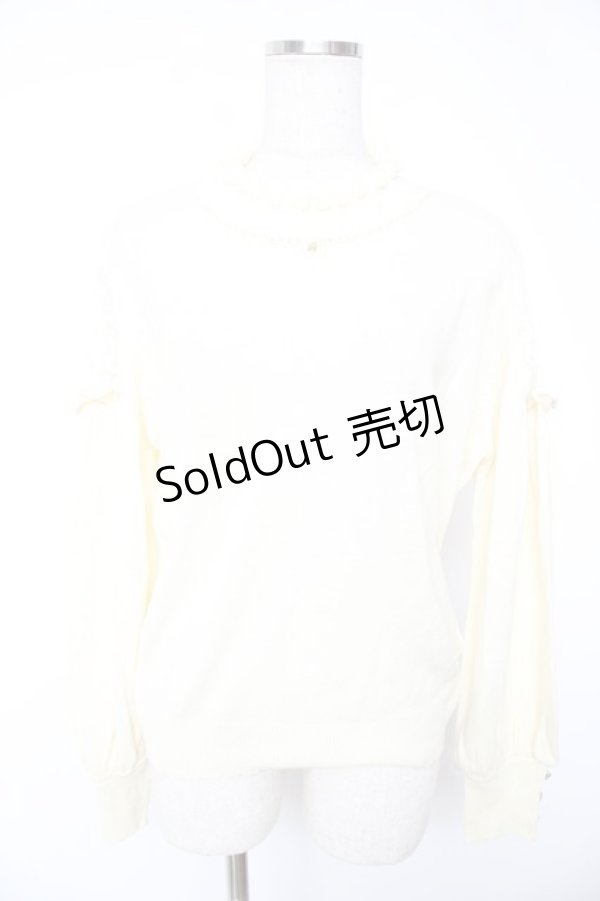 画像1: axes femme / 胸元ビジューニット M 生成り Y-25-12-23-014-AX-TO-SZ-ZY (1)