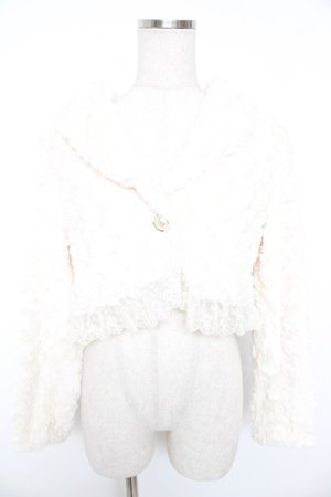 画像: axes femme / ファーショートボレロ  生成り Y-25-12-23-024-AX-TO-SZ-ZY