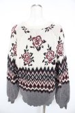 画像2: axes femme NOSTALGIE / 薔薇柄ニット  グレー Y-25-12-23-025-AX-TO-SZ-ZY (2)