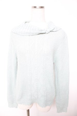 画像: axes femme / リボンネック風ニット M ミント Y-25-12-23-029-AX-TO-SZ-ZY