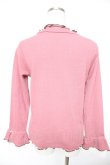 画像2: axes femme / 袖レース配色メローフリルプルオーバー F ピンク Y-25-12-23-036-AX-TO-SZ-ZY (2)