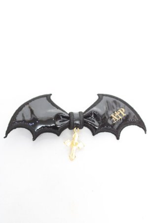 画像: Angelic Pretty / Horror Bat Crossクリップ  ブラック Y-25-12-25-053-AP-AC-SZ-ZY