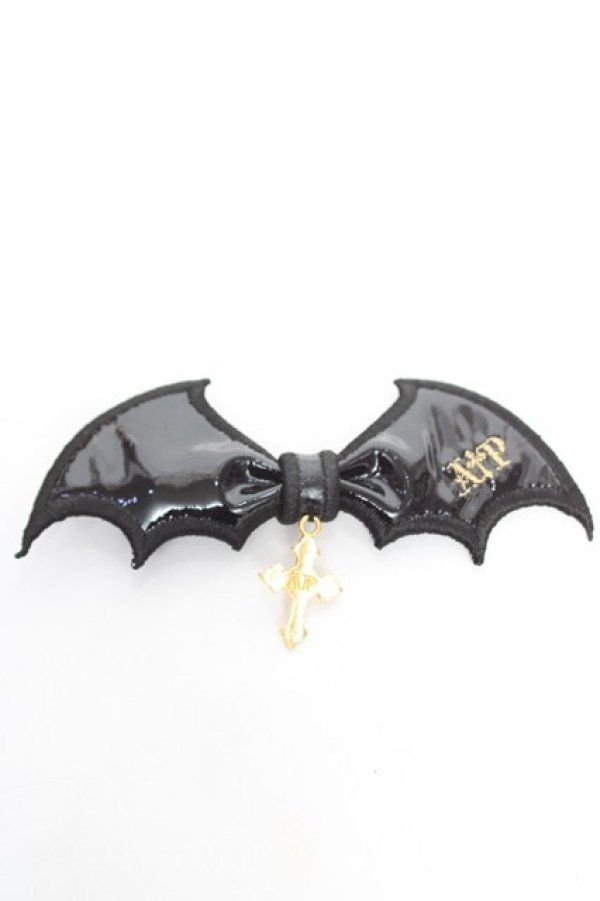画像1: Angelic Pretty / Horror Bat Crossクリップ  ブラック Y-25-12-25-053-AP-AC-SZ-ZY (1)