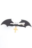 画像2: Angelic Pretty / Horror Bat Crossクリップ  ブラック Y-25-12-25-053-AP-AC-SZ-ZY (2)