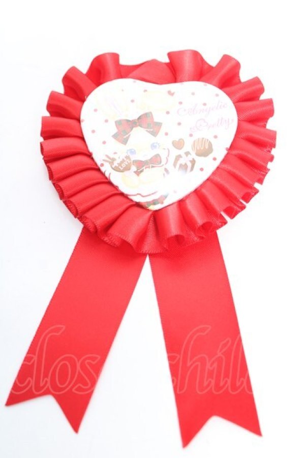 画像1: Angelic Pretty / Heartfulリリカルバニーロゼッタブローチ  レッド Y-25-12-25-057-AP-ZA-SZ-ZY (1)