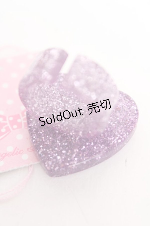 画像2: Angelic Pretty / Deco Heartリング  ラベンダー Y-25-12-25-007-AP-AC-SZ-ZY (2)