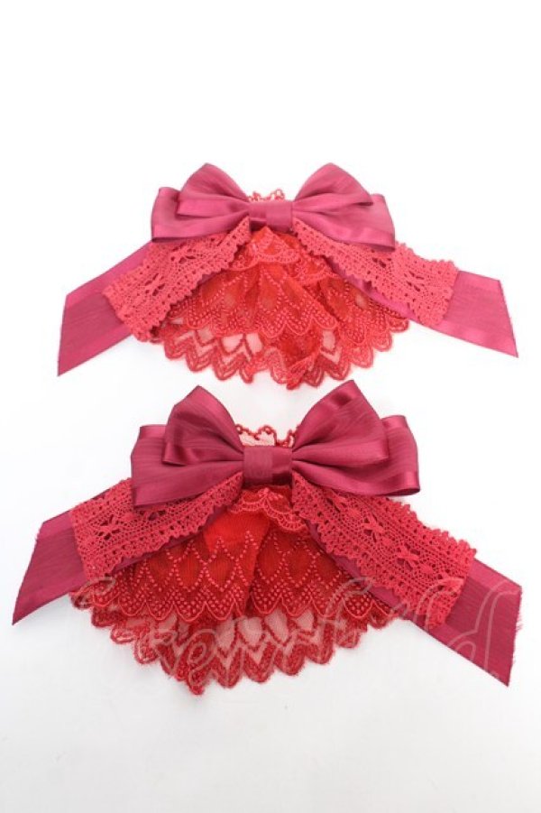 画像1: Angelic Pretty / お姫様レースカフス  ワイン Y-25-12-25-071-AP-ZA-SZ-ZY (1)