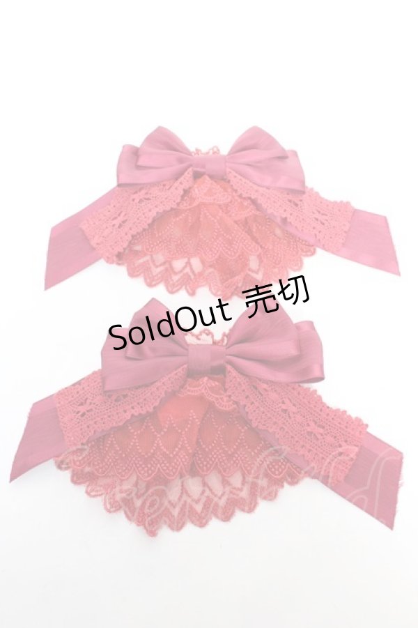 画像1: Angelic Pretty / お姫様レースカフス  ワイン Y-25-12-25-071-AP-ZA-SZ-ZY (1)