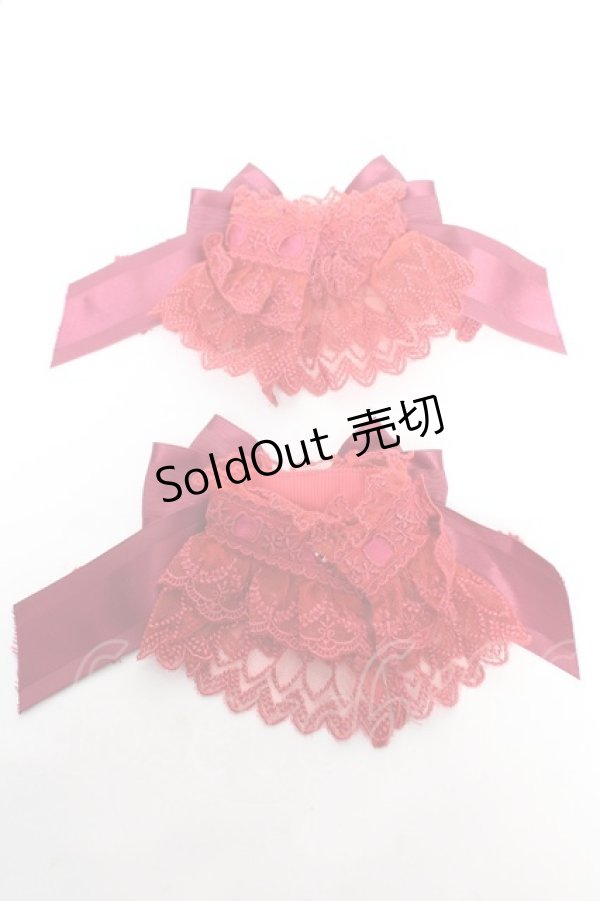 画像2: Angelic Pretty / お姫様レースカフス  ワイン Y-25-12-25-071-AP-ZA-SZ-ZY (2)