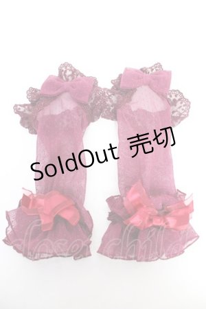 画像: Angelic Pretty / Midnightレースグローブ  ワイン Y-25-12-25-072-AP-ZA-SZ-ZY
