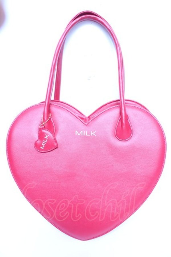 画像1: MILK / 45thハートバッグ  レッド Y-25-12-25-082-ML-BG-SZ-ZY (1)
