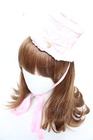 画像: Angelic Pretty / Airy Heart プレゼントリボンミニハット  ピンク Y-25-12-25-088-AP-AC-SZ-ZY