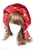 画像1: Angelic Pretty / Dramatic Heart ボンネット風カチューシャ  レッド Y-25-12-25-089-AP-AC-SZ-ZY (1)